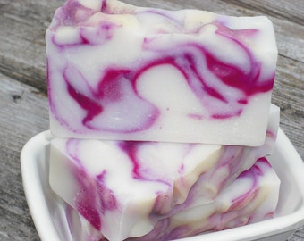 Blackberry Vanilla Soap / Handmade Soap / Cold Process Soap