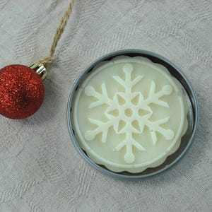 Solid Lotion Bar / 25+ Scent and Design Choices / Shea and Cocoa Butter Body Butter snowflake