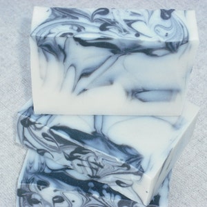 Facial Soap French Green Clay Soap / Activated charcoal added / Unscented Detox Soap / Handmade Cold Process Soap