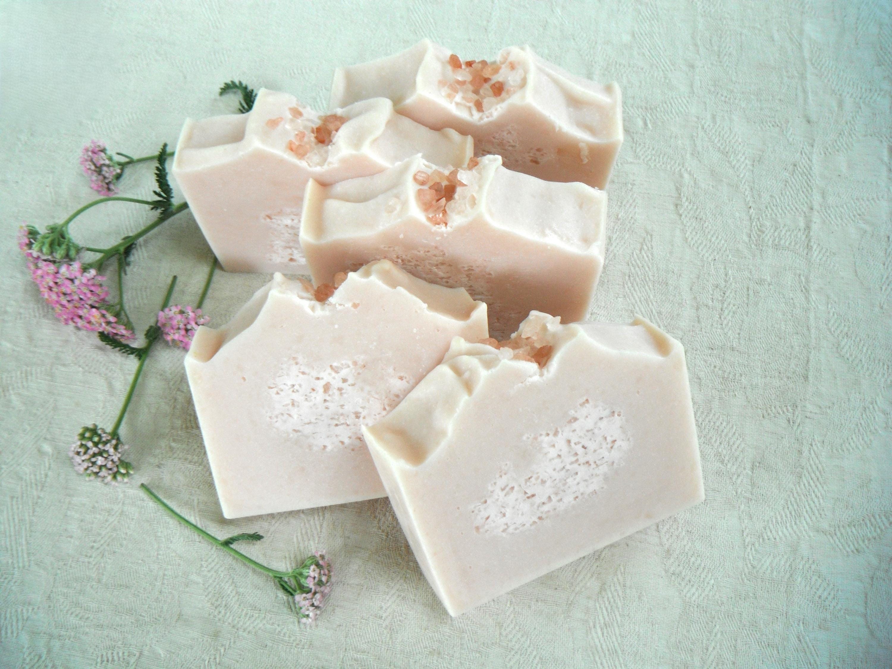 Handmade Himalayan Pink Sea Salt Soap, Clean Rain Scent, Rose Clay - Etsy