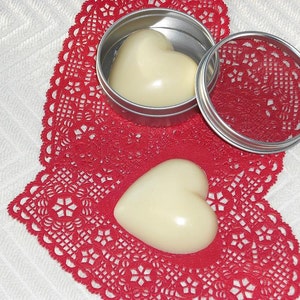 FREE SHIPPING / Heart Shape / Shea Butter Cocoa Butter Your Scent Choice Body Bar Solid Lotion Bar image 2