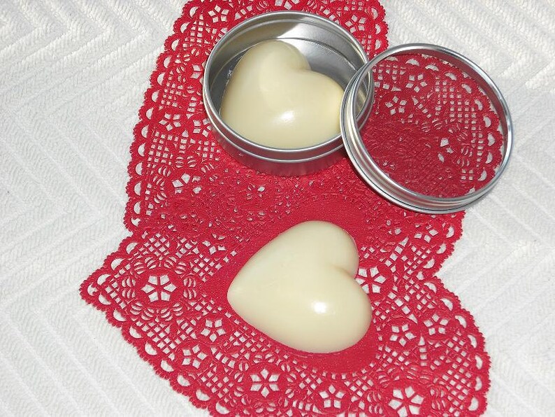 FREE SHIPPING / Heart Shape / Shea Butter Cocoa Butter Your Scent Choice Body Bar Solid Lotion Bar image 2