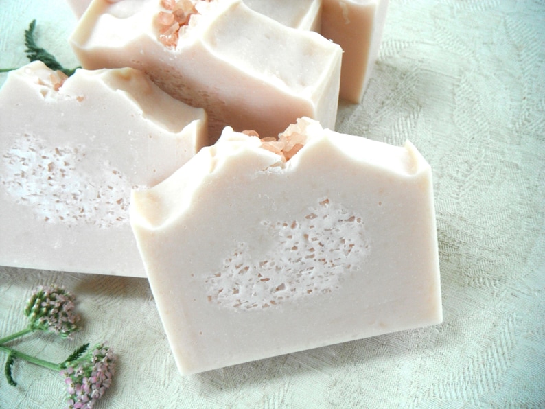 Handmade Himalayan Pink Sea Salt Soap, Clean Rain Scent, Rose Clay - Etsy