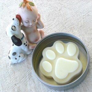 Solid Lotion Bar / 25+ Scent and Design Choices / Shea and Cocoa Butter Body Butter dog paw