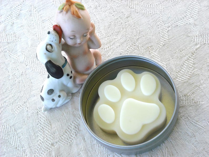 Solid Lotion Bar / 25+ Scent and Design Choices / Shea and Cocoa Butter Body Butter dog paw