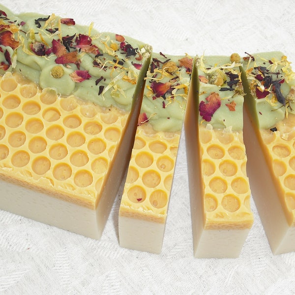 Wildflower Honey Soap Honey Soap / Honeycomb Soap / Floral Soap / Artisan Soap / Handmade Cold Process Soap