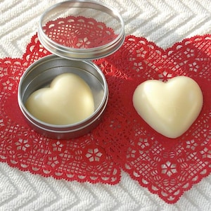 FREE SHIPPING / Heart Shape / Shea Butter Cocoa Butter Your Scent Choice Body Bar Solid Lotion Bar image 1