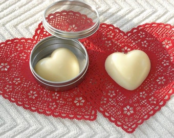 FREE SHIPPING / Heart Shape / Shea Butter Cocoa Butter Your Scent Choice Body Bar Solid Lotion Bar