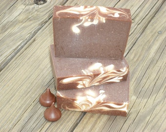 Chocolate Soap / Hot Chocolate Soap / Cocoa Bean Soap / Cold Process Handmade Soap