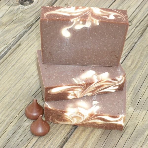 Chocolate Soap / Hot Chocolate Soap / Cocoa Bean Soap / Cold Process Handmade Soap