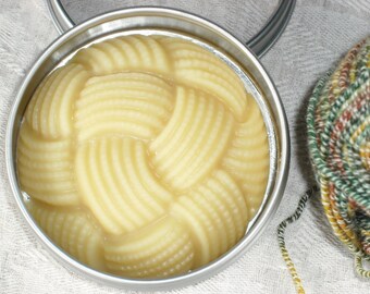Solid Lotion / Shea Butter Cocoa Butter Body Butter Bar / Knitter&#39;s gift / Braided Yarn Design
