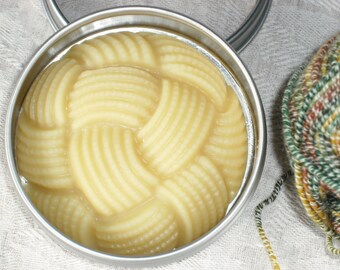 FREE SHIPPING Shea Butter Cocoa Butter Body Butter Bar / Solid Lotion Bar / Knitter's gift / Braided Yarn Design