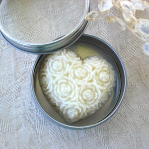 Solid Lotion Bar / 25+ Scent and Design Choices / Shea and Cocoa Butter Body Butter filigree heart