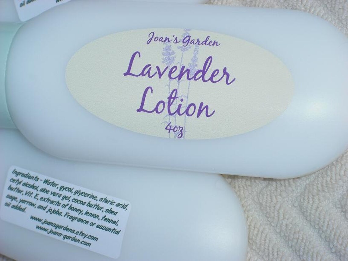 Lavender Lotion / Essential Oil Aromatherapy lotion / 4 oz / Etsy