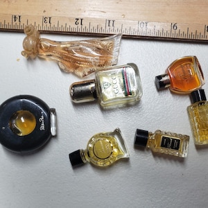 Lot of 8 Vintage Mini Perfume Bottles – Gucci, Givenchy, Paloma Picasso, French Imports