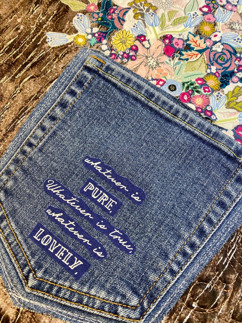 DENIM JEAN POCKET Floral Collage Wall Hanging Sunflowers Roses Etsy