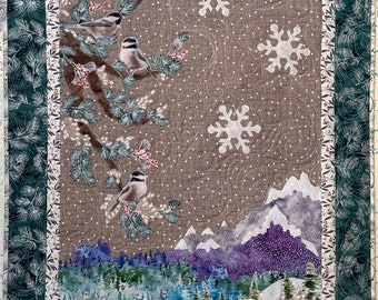 PDF DOWNLOAD PATTERN Winter Wishes + Chickadees in the Pines Mountains