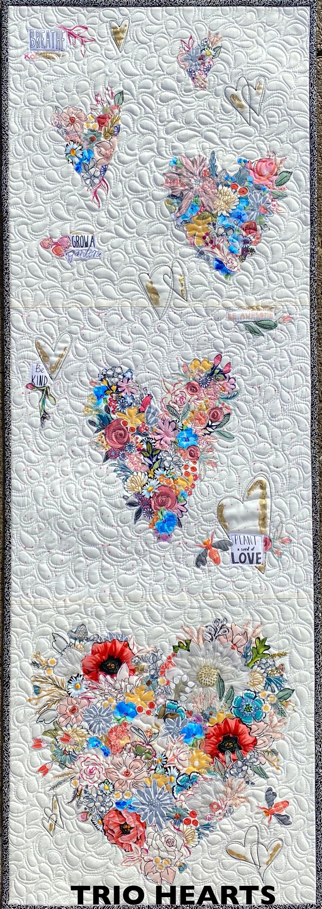 PAPER PATTERN for Hearts of Spring Collage Wallhanging Quilt Sun ...