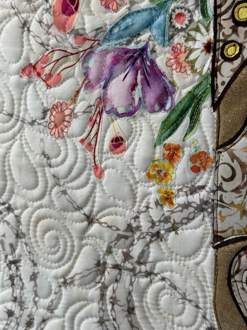 PAPER PATTERN For Collage of Wall Quilt Boot Cut Blooms Palomino Western Country Floral Flower Bouquet image 3