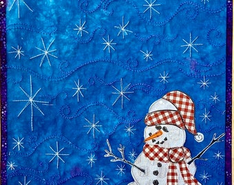 PAPER PATTERN for Collage Let It Snow! Quilted Wall Hanging