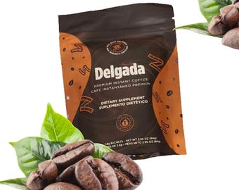 Delgada Slimming Coffee with Ganoderma Mushroom | Instant Herbal Blend