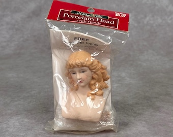 Vintage Mangelsen's Porcelain Head w Hands for Angel Tree Topper DIY Craft Kit
