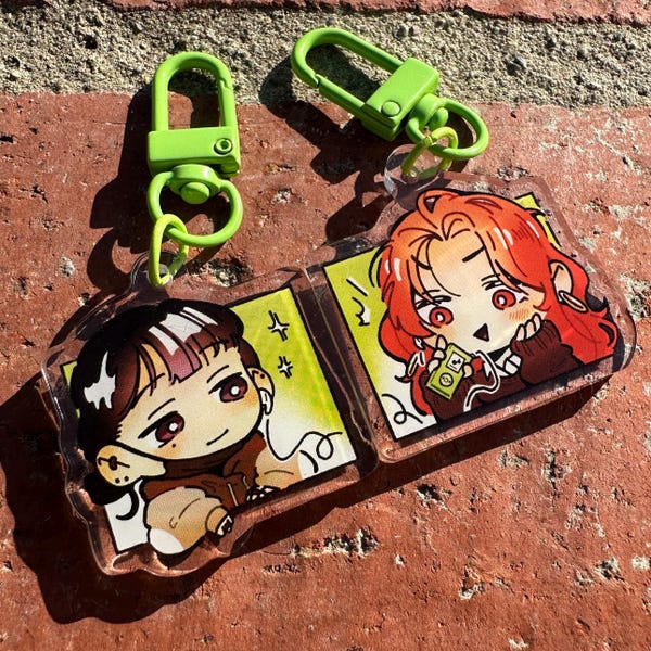 Green Yuri (TGSWIIWAGAA) Charms - 1.5"