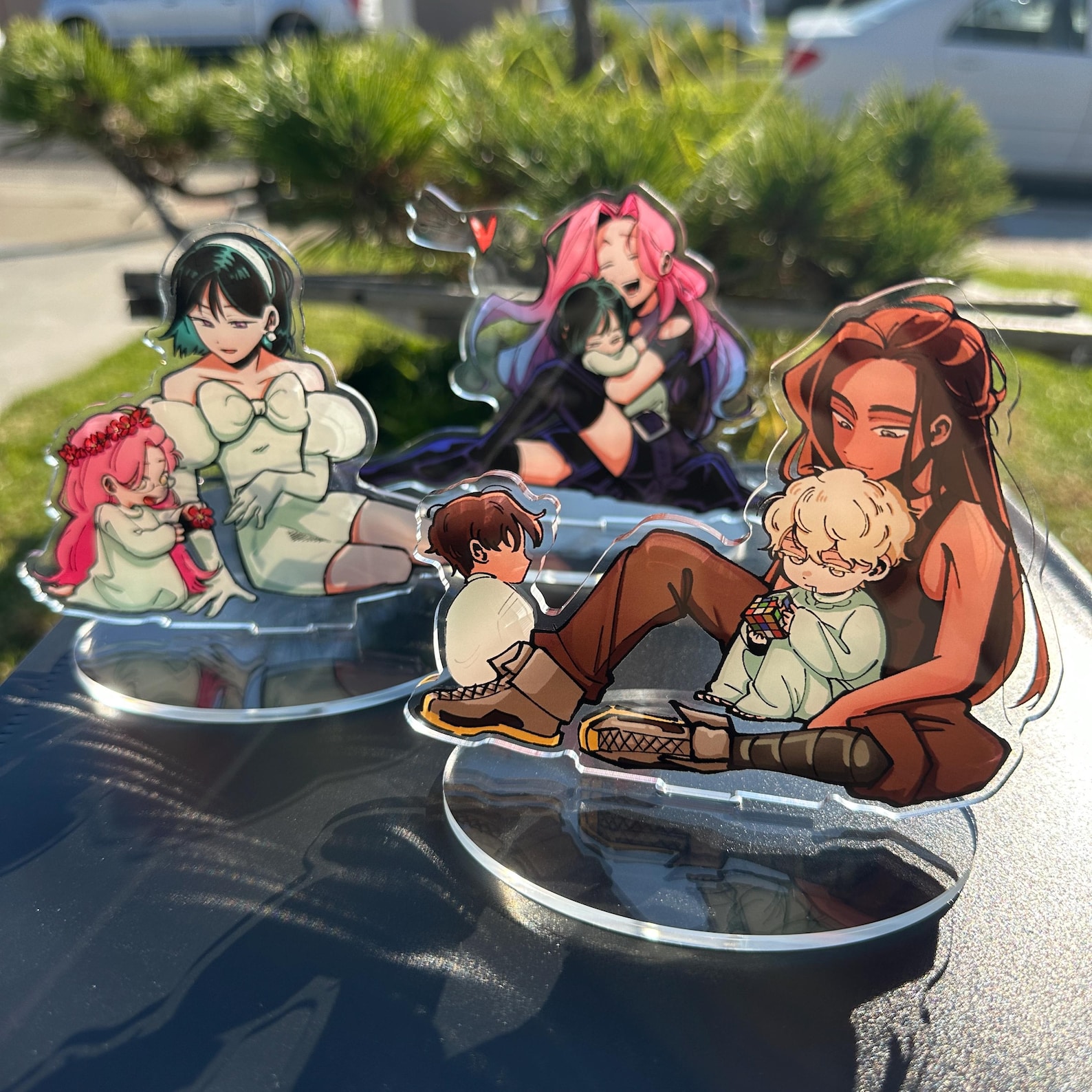 Alien Stage Kid Pairs Acrylic Stands - 4in''