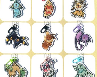 Poke Pickup Eeveelution Charms - 2''