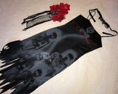 Day of the Dead corpse bride Costume dress womens size 10 unique Halloween Dia de los Muertos sugar skull dead Senorita wedding black