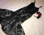 Day of the Dead corpse bride Costume dress womens size 4 6 S Halloween Dia de los Muertos sugar skull dead Senorita gothic black velour