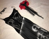 Day of the Dead corpse bride Costume dress womens size 4 unique Halloween Dia de los Muertos sugar skull dead Senorita wedding black