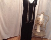 20 39 s flapper beaded Halloween GATSBY COSTUME dress womens size 12 accessories black beaded dress flapper Downton Abbey restyledcostumes