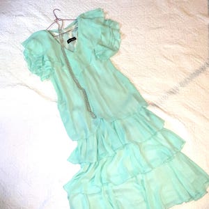 slim fit dress slacks BABEYOND Vintage Fringe Flapper Dress, 1920s Dresses, Moss Haze, 16