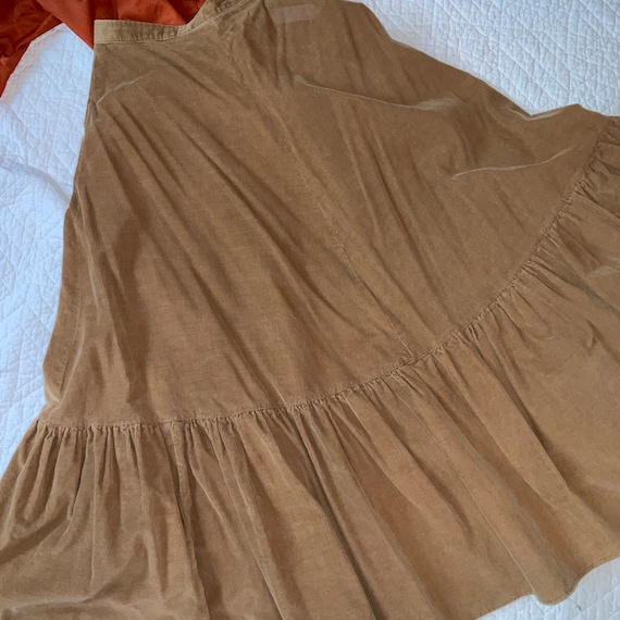 Prairie western costume women 6 S tan skirt rust … - image 3
