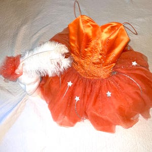 Ringmaster circus performer dress womens size S 4 ? Halloween costume burlesque  Mardi Gras carnival pin up showgirl can can orange