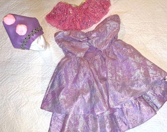 Halloween costume CLOWN circus carnival dress womans size 14 ? freak show babydoll original unique lavender pink ruff
