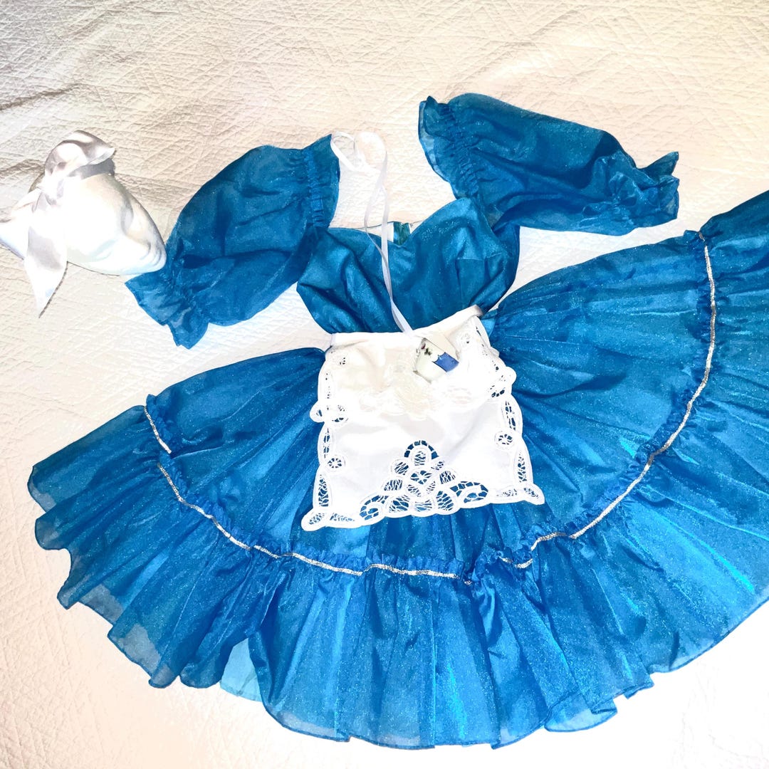 Card Girl Costume Alice in Wonderland Blue Dress