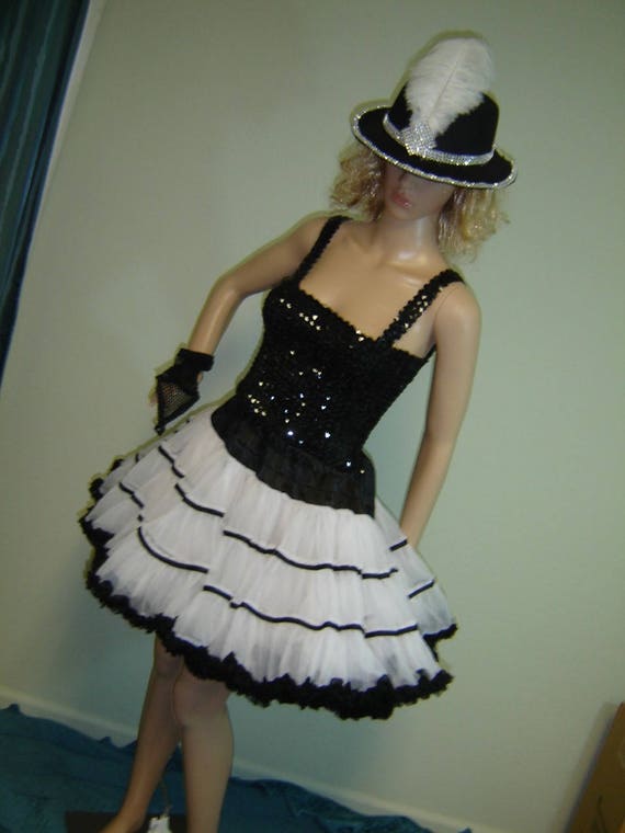 Ringmaster Circus Performer White Black Dress Hat Womens Size Etsy
