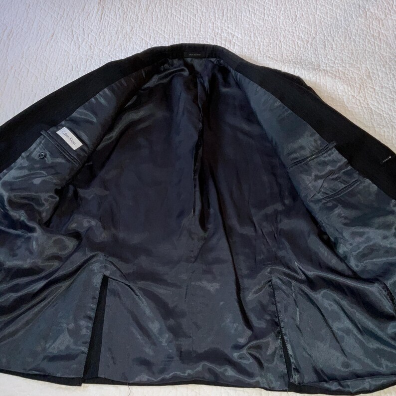 Spider mens jacket unique Halloween costume mens size large black white hand painting afbeelding 5