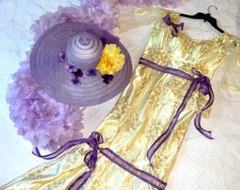 Victorian outfit  COSTUME womens size 8  Stage theater dress hat gown My Fair Lady Ascot Music Man Hello Dolly school play 1900s look