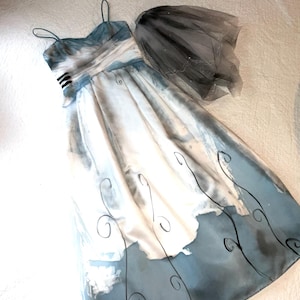 Emily corpse bride Costume wedding dress womens size 6 ? unique Halloween Vampire Graveyard ghost gothic zombie