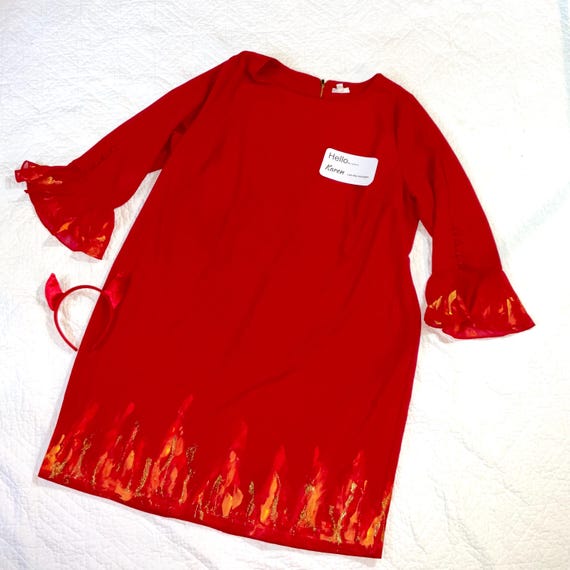 open lace back dress Karen Jarrett Red Dress 8 x 10 Promo