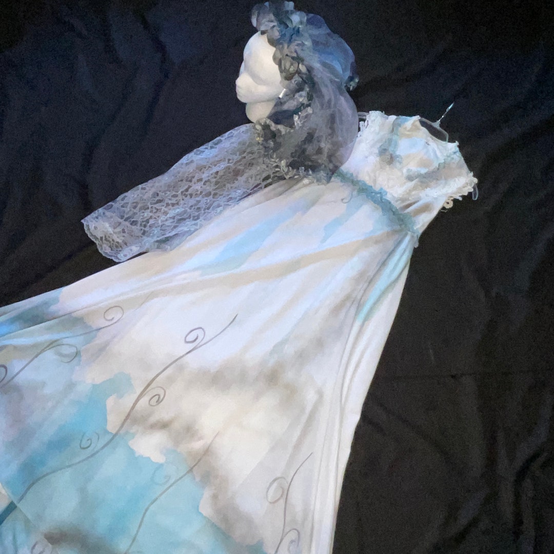 Emily Corpse Bride Costume Vintage Wedding Dress Womens Size 6 Unique — free download