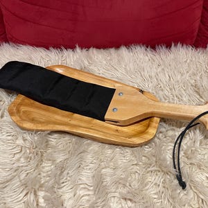 Black Weighted Paddle with Wood Handle