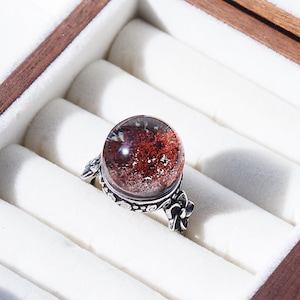 Red Phantom Quartz Ring