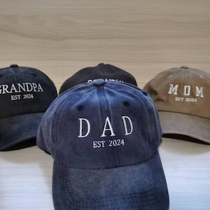 Custom Embroidered Hat for Man, Personalized Cap, Vintage Baseball Hat, Gift for New Dad Mom, Gift For Bride, Bachelorette, Gift for Grandpa