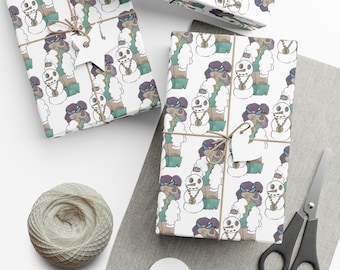 Whimsical Gift Wrap Papers - Fun Seasonal Wrapping, Holiday Parties, Birthdays, Wedding Gifts, Eco-Friendly Packaging
