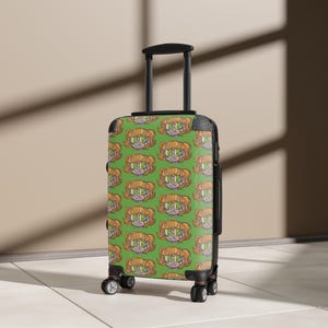 Printed Canvas Suitcase: Hardshell Rolling Luggage