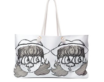 Oversized Weekender Tote Bag: Beach Travel Bag